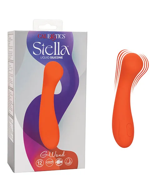 Female Sex Toys Stella Liquid Silicone GWand Rechargeable Vibrator Orange Stella