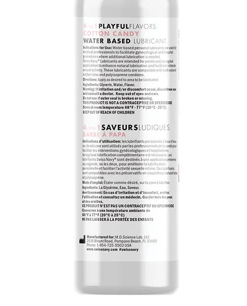 Female Sex Toys Swiss Navy Swiss Navy 4 in 1 Flavored Lubricant 4oz Cotton Candy Female Sex Toys Swiss Navy Swiss Navy 4 in 1 Flavored Lubricant 4oz Cotton Candy