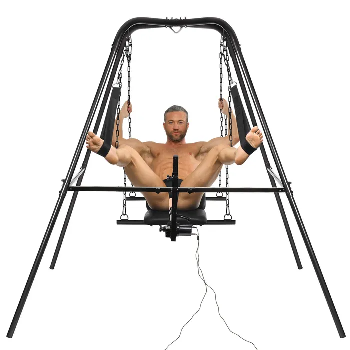 Female Sex Toys Throne Deluxe Adjustable Sling with Sex Machine Master Series Female Sex Toys Throne Deluxe Adjustable Sling with Sex Machine Master Series