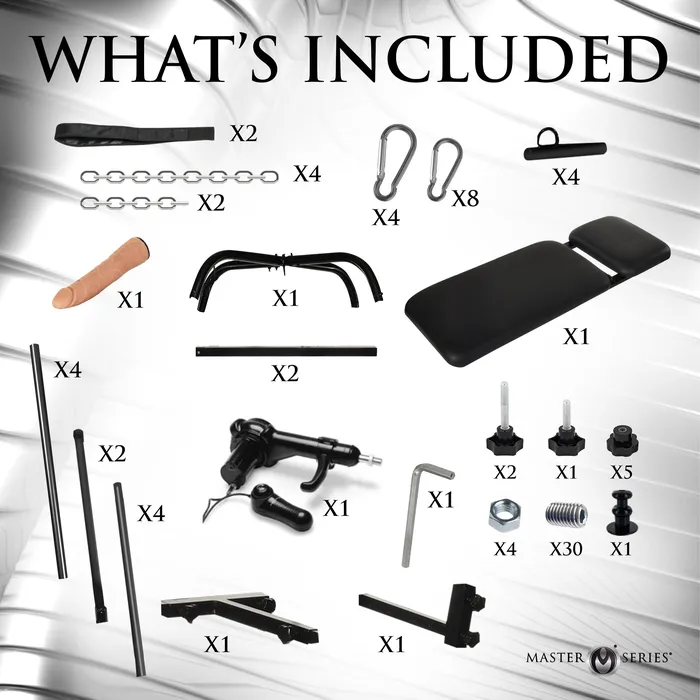 Female Sex Toys Throne Deluxe Adjustable Sling with Sex Machine Master Series