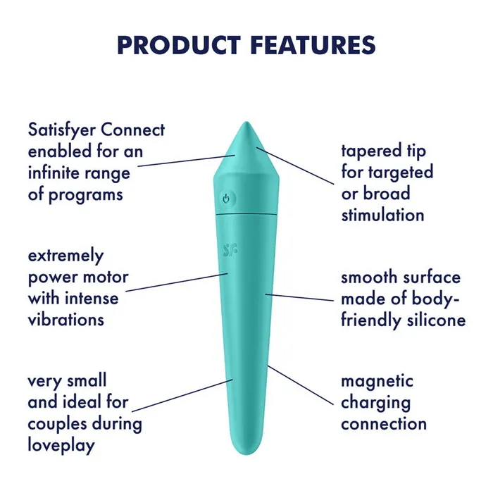 Female Sex Toys Wild Night Fantasies Satisfyer Ultra Power Bullet 8 Vibrator with App Control