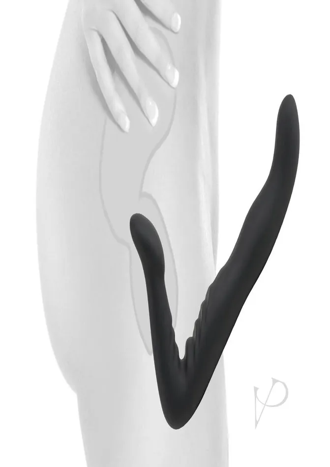 Fetish Fantasy Elite Strapless StrapOn Silicone 8in Black Fetish Fantasy Elite Female Sex Toys