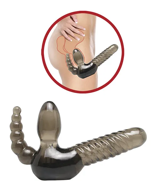 Fetish Fantasy Strapless StrapOn with Anal Stimulator 5in Black Fetish Fantasy Series Female Sex Toys Fetish Fantasy Strapless StrapOn with Anal Stimulator 5in Black Fetish Fantasy Series Female Sex Toys
