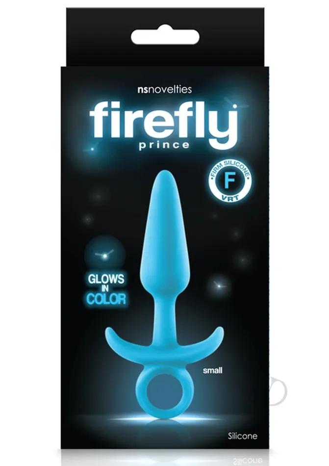 Firefly Anal Firefly Prince Silicone Butt Plug Glow In The Dark Blue