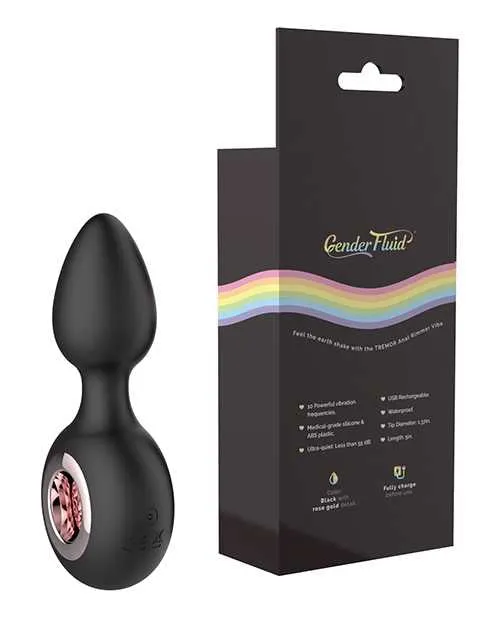 Gender Fluid Tremor Ring Plug Anal Vibe Black Gender Fluid Anal