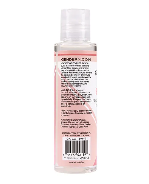 Gender X Anal Gender X Beach Bliss Water Based Flavored Lubricant 4oz Peach