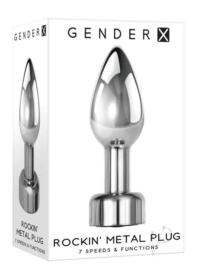 Gender X Gender X Rockin Metal Plug Rechargeable Butt Plug Silver Anal