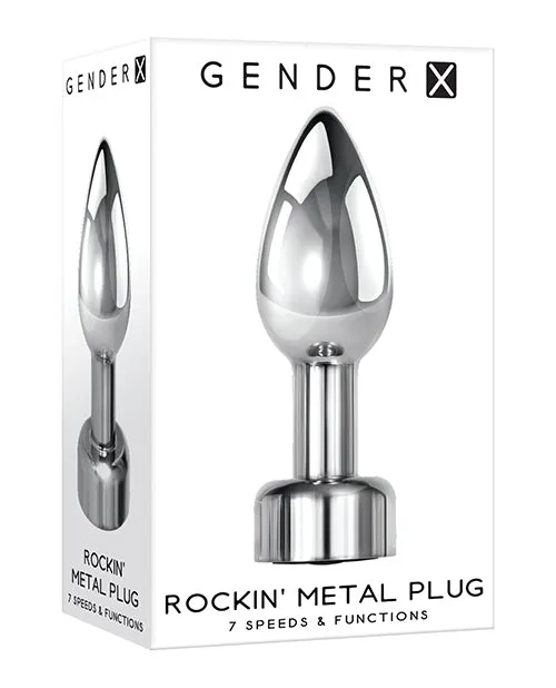 Gender X Gender X Rockin Metal Plug Rechargeable Butt Plug Silver Anal