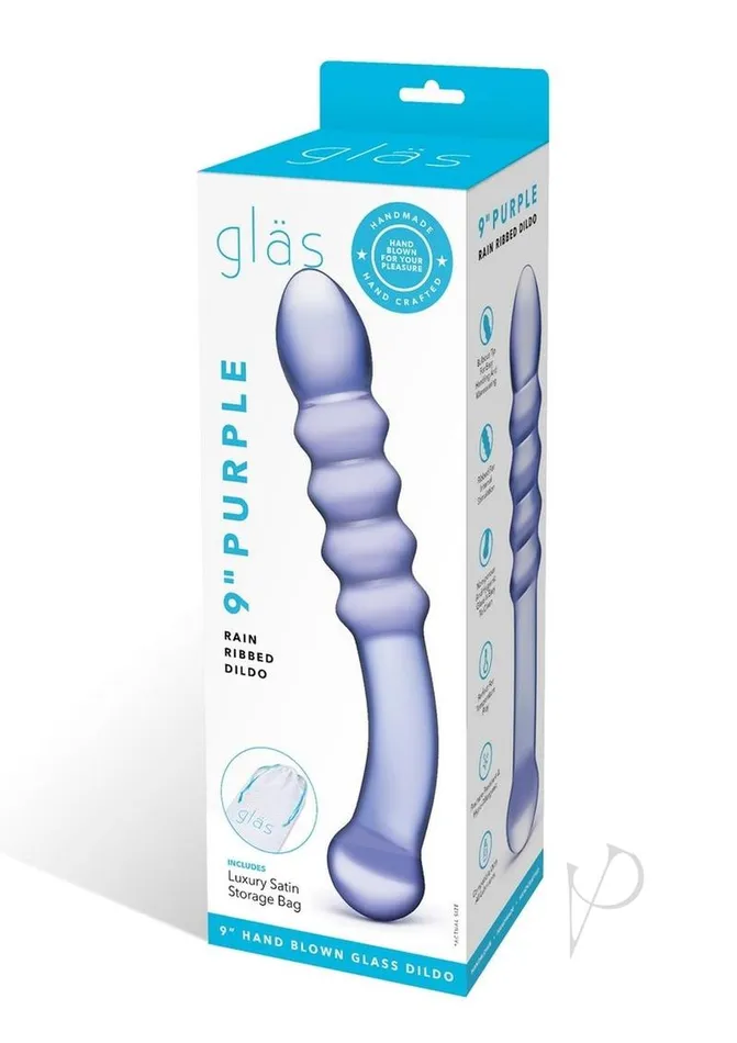 Glas Dildos Glas Purple Rain Ribbed Dildo