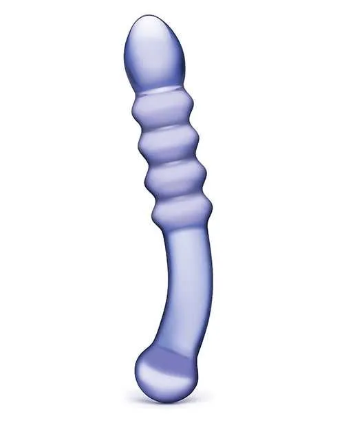 Glas Dildos Glas Purple Rain Ribbed Dildo Glas Dildos Glas Purple Rain Ribbed Dildo