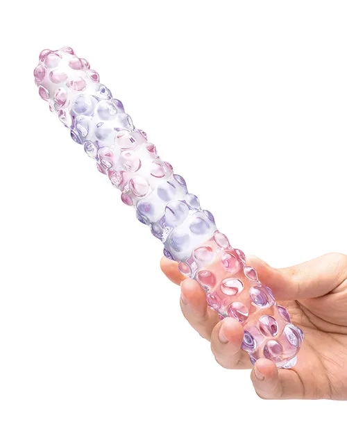 Glas Dildos Glas Purple Rose Glass Nubby Dildo 9in ClearPink Glas Dildos Glas Purple Rose Glass Nubby Dildo 9in ClearPink
