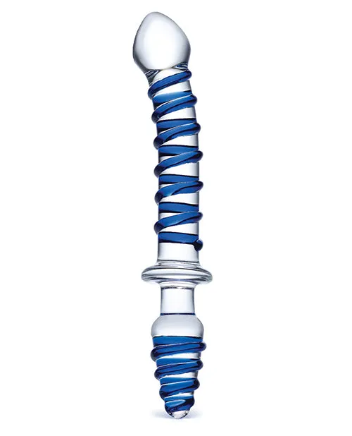 Glas Glas Mr Swirly Double Ended Glass Dildo and Butt Plug 10in BlueClear Dildos Glas Glas Mr Swirly Double Ended Glass Dildo and Butt Plug 10in BlueClear Dildos