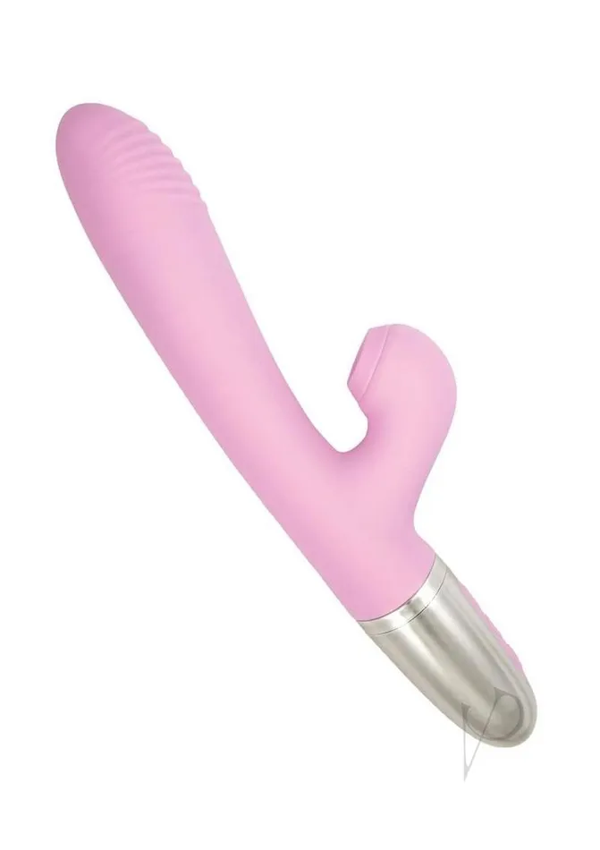 Goddess Tapping Thruster Rechargeable Silicone Rabbit Vibrator with Clitoral Stimulator Pink Goddess Female Sex Toys Goddess Tapping Thruster Rechargeable Silicone Rabbit Vibrator with Clitoral Stimulator Pink Goddess Female Sex Toys