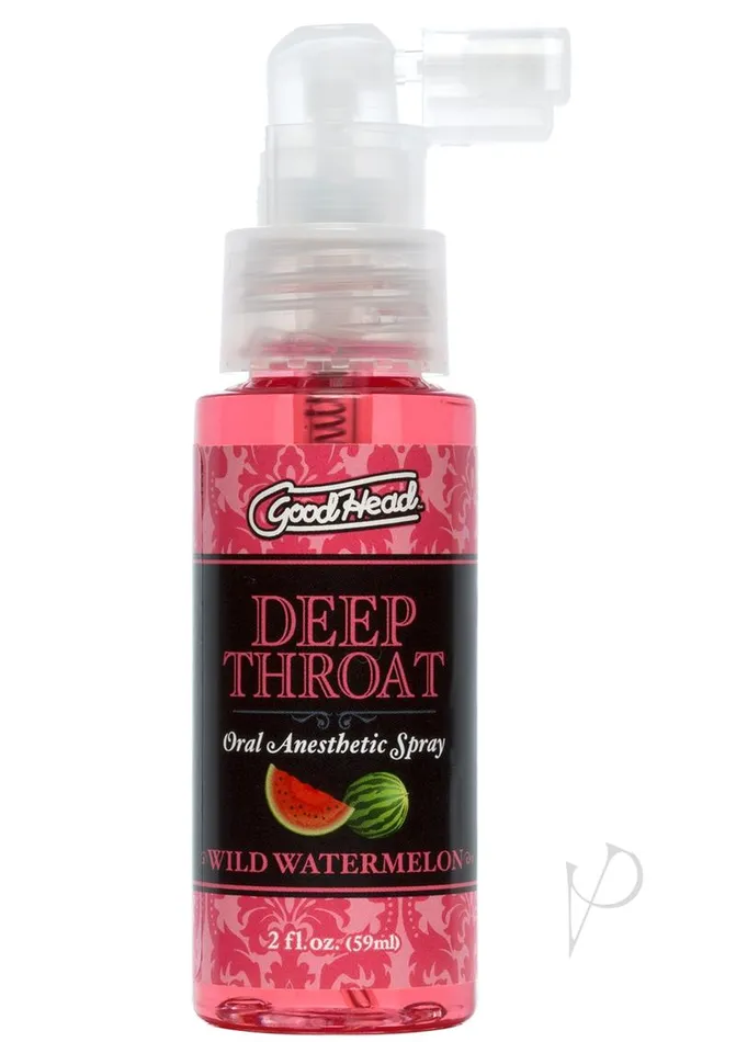 GoodHead Deep Throat Oral Anesthetic Spray Wild Watermelon 2oz Good Head Male Sex Toys
