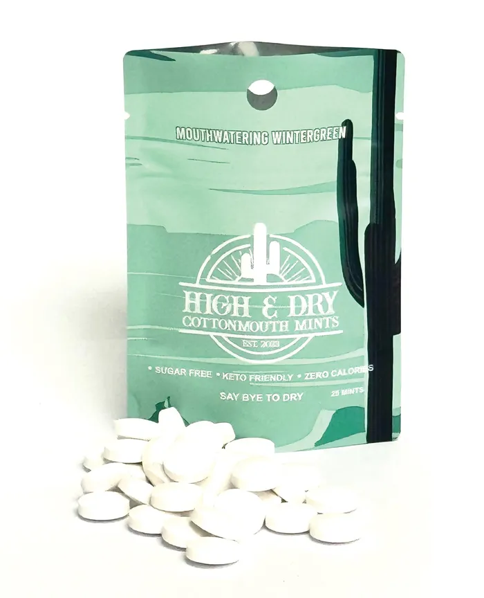 High Dry Cottonmouth Mints Pack of 25 Wintergreen Yes Mints Male Sex Toys