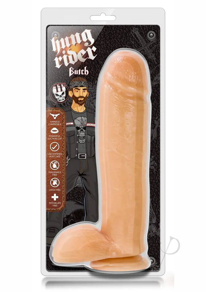 Hung Rider Butch Dildo with Balls 105in Vanilla Hung Rider Dildos