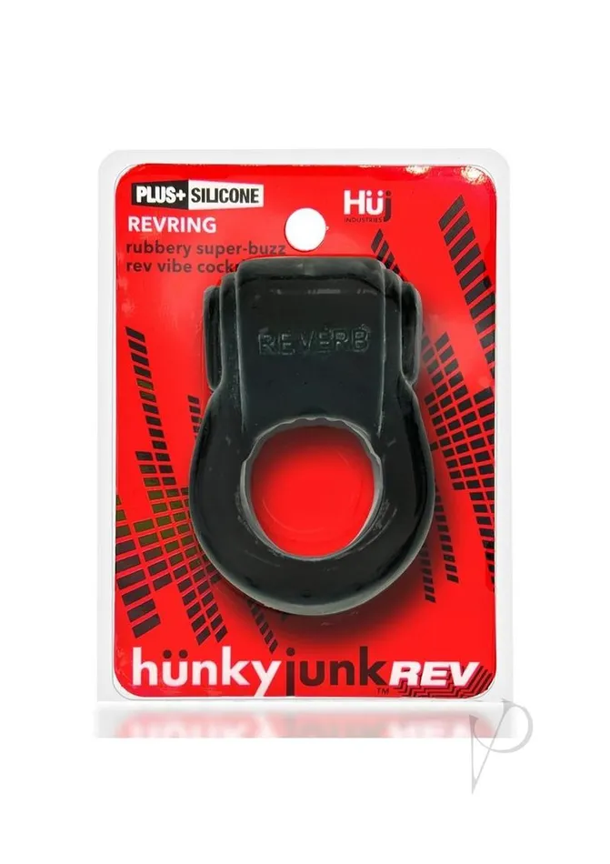 Hunkyjunk Couples Revring Reverb Vibrating Cock Ring Tar Ice