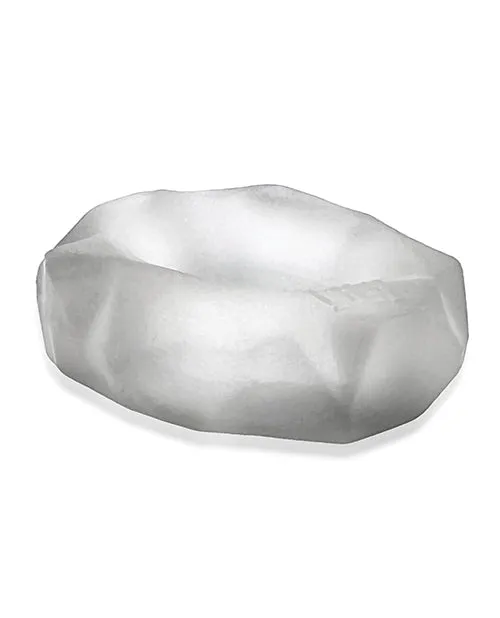 Hunkyjunk Dildos Hunkyjunk Fractal Tactile Cockring Clear Ice