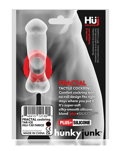 Hunkyjunk Dildos Hunkyjunk Fractal Tactile Cockring Clear Ice