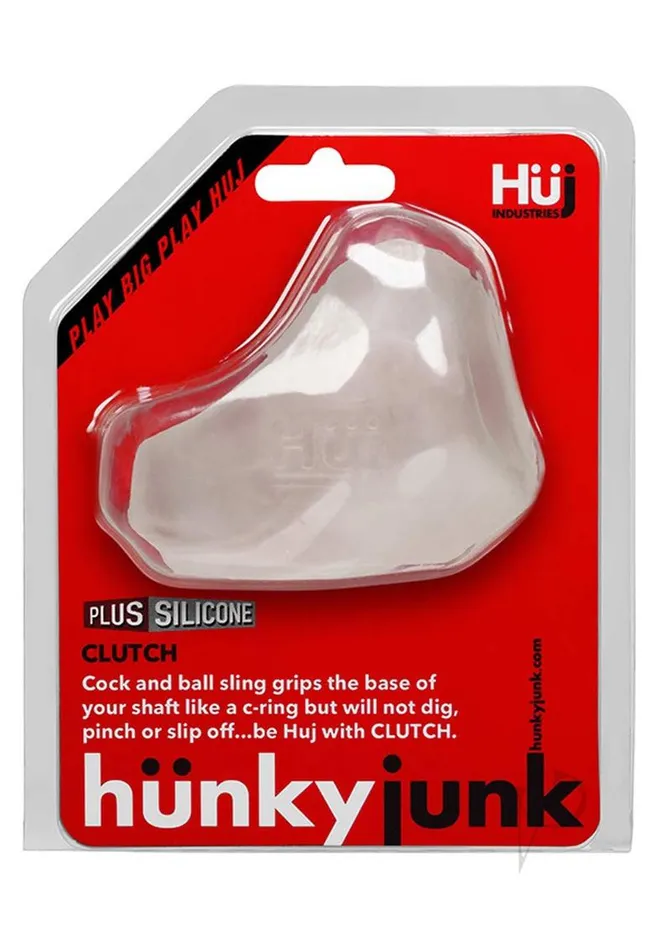 Hunkyjunk Hunkyjunk Clutch Silicone Cock and Ball Sling Clear Male Sex Toys Hunkyjunk Hunkyjunk Clutch Silicone Cock and Ball Sling Clear Male Sex Toys