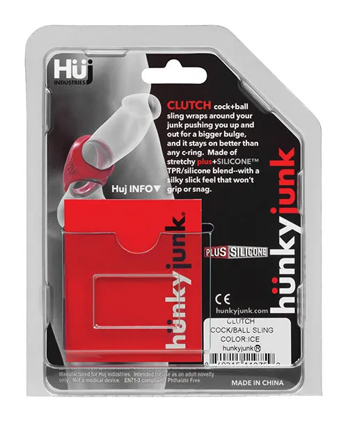 Hunkyjunk Hunkyjunk Clutch Silicone Cock and Ball Sling Clear Male Sex Toys