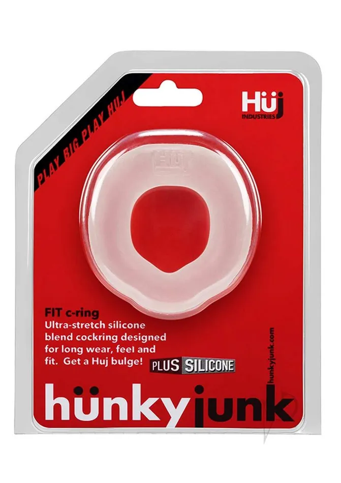 Hunkyjunk Male Sex Toys Hunkyjunk Fit Silicone Cock Ring Clear