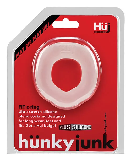 Hunkyjunk Male Sex Toys Hunkyjunk Fit Silicone Cock Ring Clear