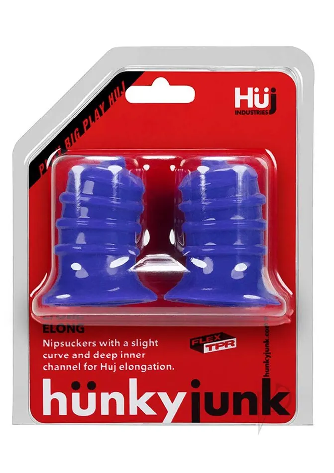 Hunkyjunk Vibrators Hunkyjunk Elong Nipsuckers Blue
