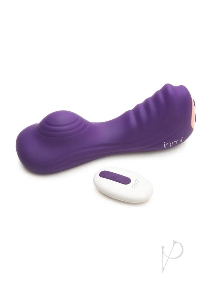Inmi Female Sex Toys Inmi Ride N Grind 10X Vibrating Rechargeable Silicone Grinding Clitoral Stimulator with Remote Control Purple