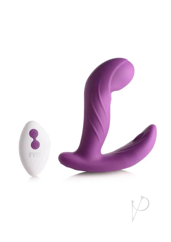 Inmi GRocker Come Hither Rechargeable Silicone Vibrator with Remote Control Purple Inmi Female Sex Toys