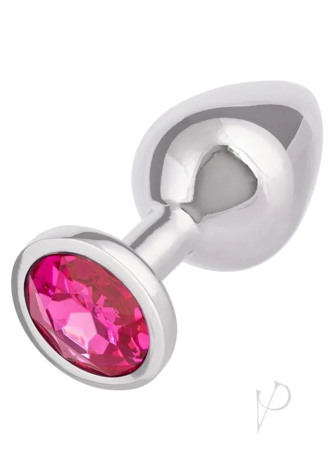 Jewel Rose Aluminum Anal Plug Large Pink Jewel Male Sex Toys