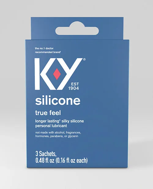 K Y Male Sex Toys KY Silicone True Feel Lube Pack of 3 Satchet