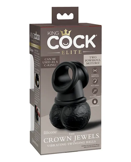 King Cock Elite Dildos King Cock Elite The Crown Jewels Vibrating Swinging Balls Black King Cock Elite Dildos King Cock Elite The Crown Jewels Vibrating Swinging Balls Black