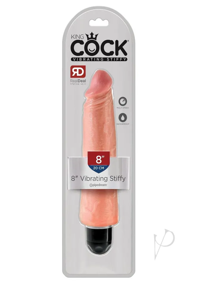 King Cock King Cock Vibrating Stiffy Dildo 8in Vanilla Dildos