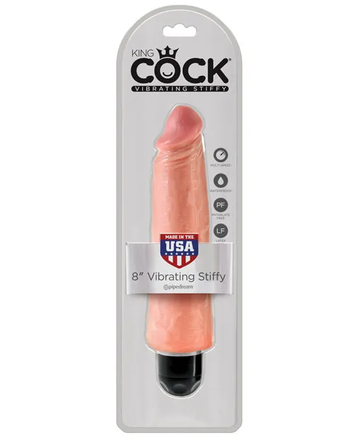 King Cock King Cock Vibrating Stiffy Dildo 8in Vanilla Dildos