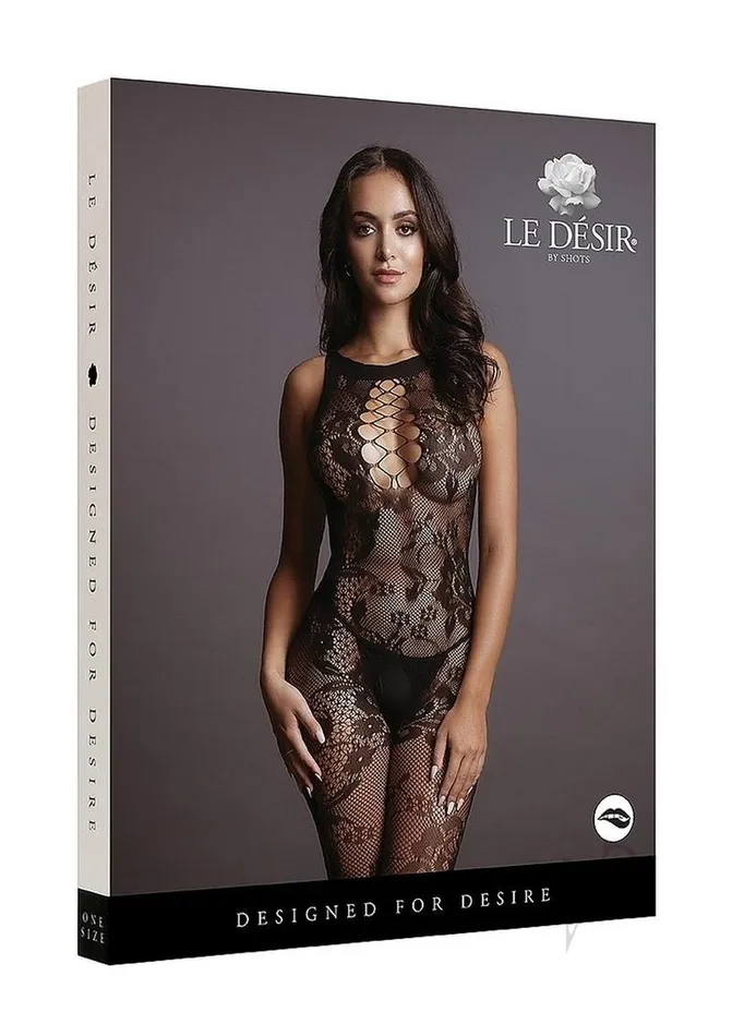 Le Desir Criss Cross Neck Bodystocking OS Black Le Desir Bodystockings Playsuits Le Desir Criss Cross Neck Bodystocking OS Black Le Desir Bodystockings Playsuits