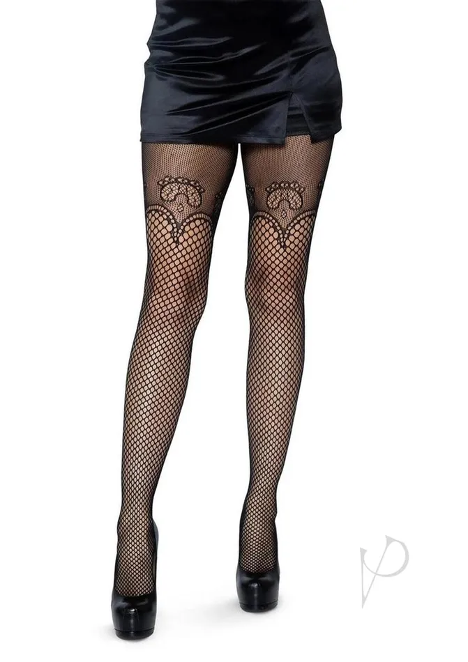 Leg Avenue Anal Leg Avenue Industrial Net Suspender Hose with Duchess Lace Top Accent OS Black Leg Avenue Anal Leg Avenue Industrial Net Suspender Hose with Duchess Lace Top Accent OS Black
