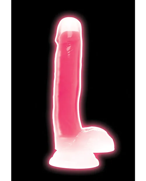 Lollicock Dildos Lollicock Glow in the Dark Silicone Dildo with Balls 7in Pink