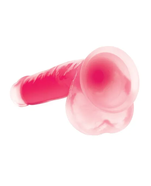 Lollicock Dildos Lollicock Glow in the Dark Silicone Dildo with Balls 7in Pink