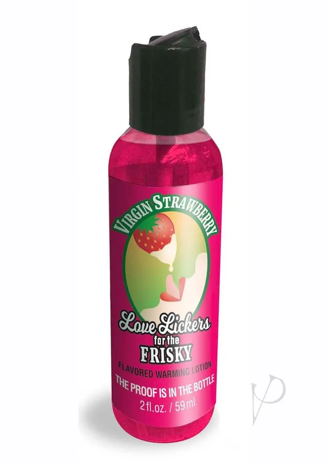 Love Lickers Strawberry Flavored Warming Massage Oil 2oz Virgin Strawberry Love Lickers Couples