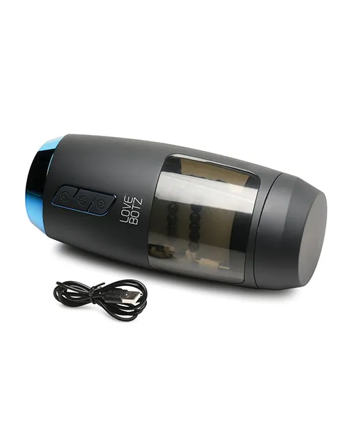 LoveBotz The Milker Slider 18X Rechargeable Stroking Masturbator BlackClear Lovebotz Anal
