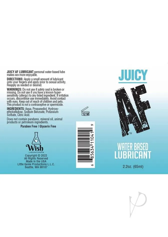 Lubricants Juicy AF Water Based Lubricant 2oz Af Lubricants Juicy AF Water Based Lubricant 2oz Af