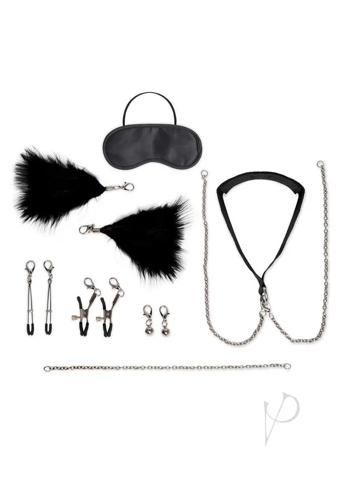 Lux Fetish Couples Lux Fetish Interchangeable Collar and Nipple Clip Set 12 Piece Black Lux Fetish Couples Lux Fetish Interchangeable Collar and Nipple Clip Set 12 Piece Black