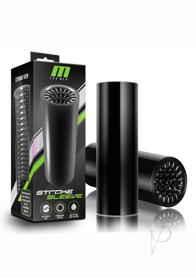 M For Men Male Sex Toys M for Men Stroke Sleeve Masturbator Black