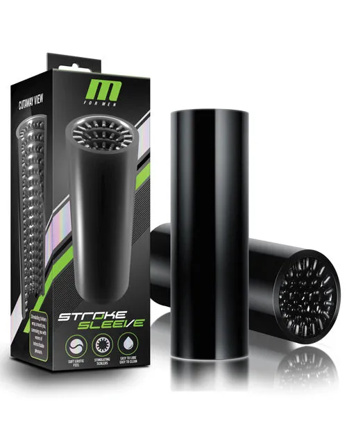 M For Men Male Sex Toys M for Men Stroke Sleeve Masturbator Black
