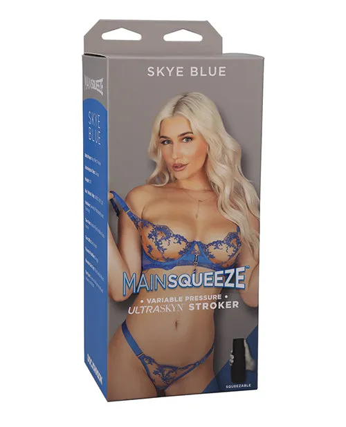 Main Squeeze Male Sex Toys Main Squeeze Skye Blue Ultraskyn Masturbator Pussy Vanilla