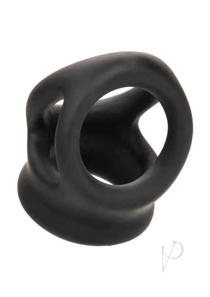 Male Sex Toys Alpha Liquid Silicone Dual Cage and Ring Black Alpha Male Sex Toys Alpha Liquid Silicone Dual Cage and Ring Black Alpha