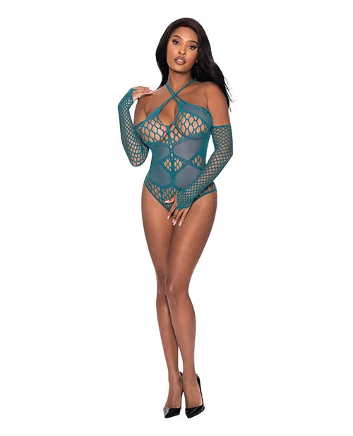 Male Sex Toys Exposed Seamless Long Sleeve Teddy Turquoise OS Male Sex Toys Exposed Seamless Long Sleeve Teddy Turquoise OS