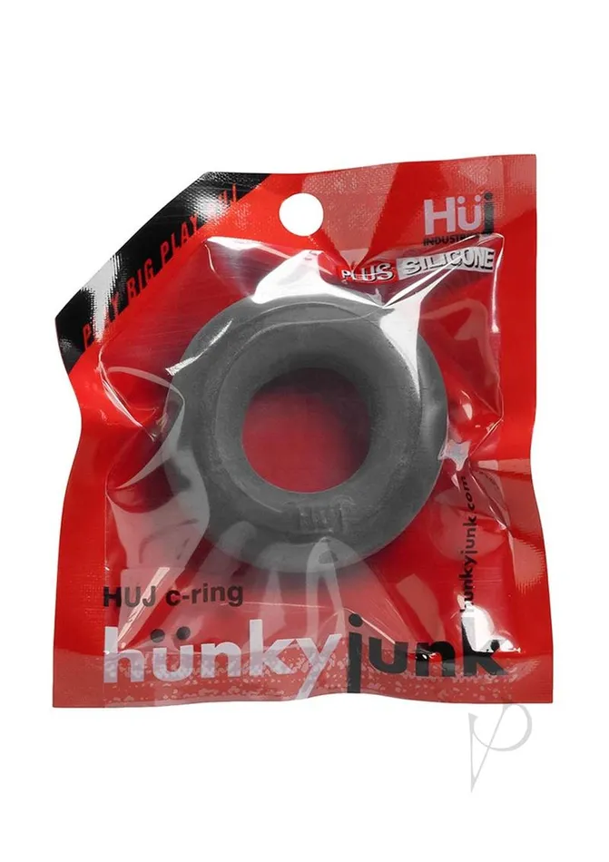 Male Sex Toys Hunkyjunk Hunkyjunk HUJ Silicone Cock Ring Gray