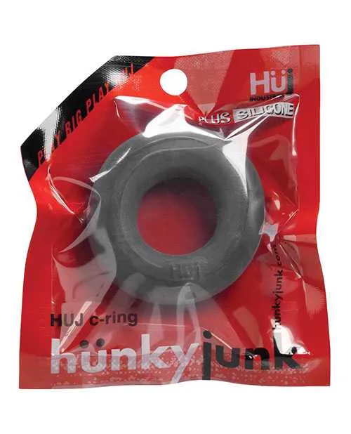 Male Sex Toys Hunkyjunk Hunkyjunk HUJ Silicone Cock Ring Gray